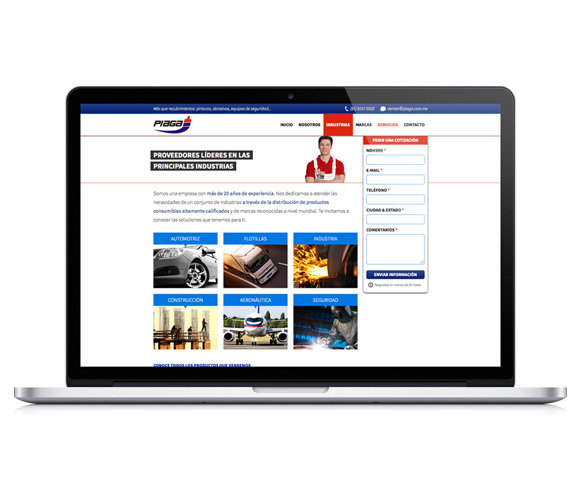 Catalogue design and web site for Piaga Editorial design in Monterrey