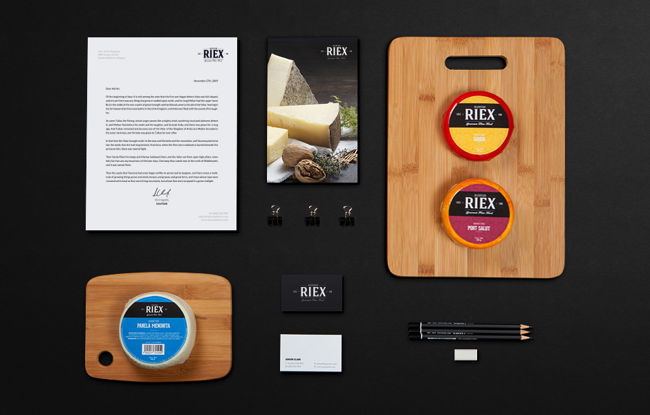 Branding and packaging for Riex Branding, graphic design in Monterrey, Mexico