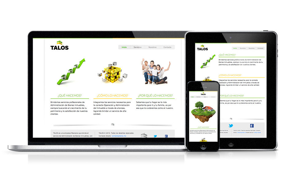 Diseño de branding y sitio web responsivo para Talos Diseño de branding y diseño web responsivo en monterrey